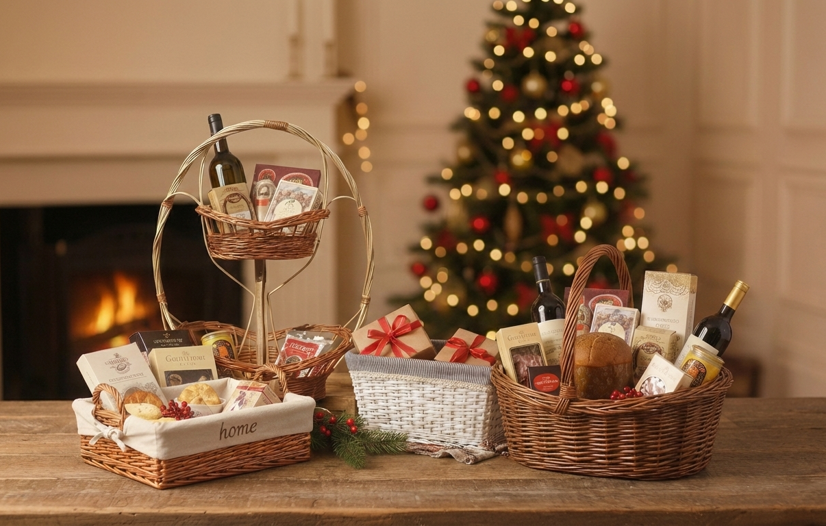 Cestas de mimbre artesanales